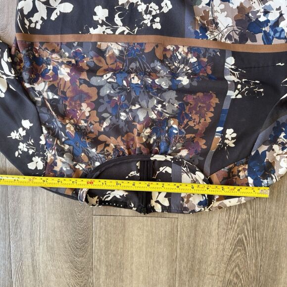 Sisley Midi Dress Size M Italy in Floral Print Boho Lux Hippie Euro Chic - Picture 11 of 16